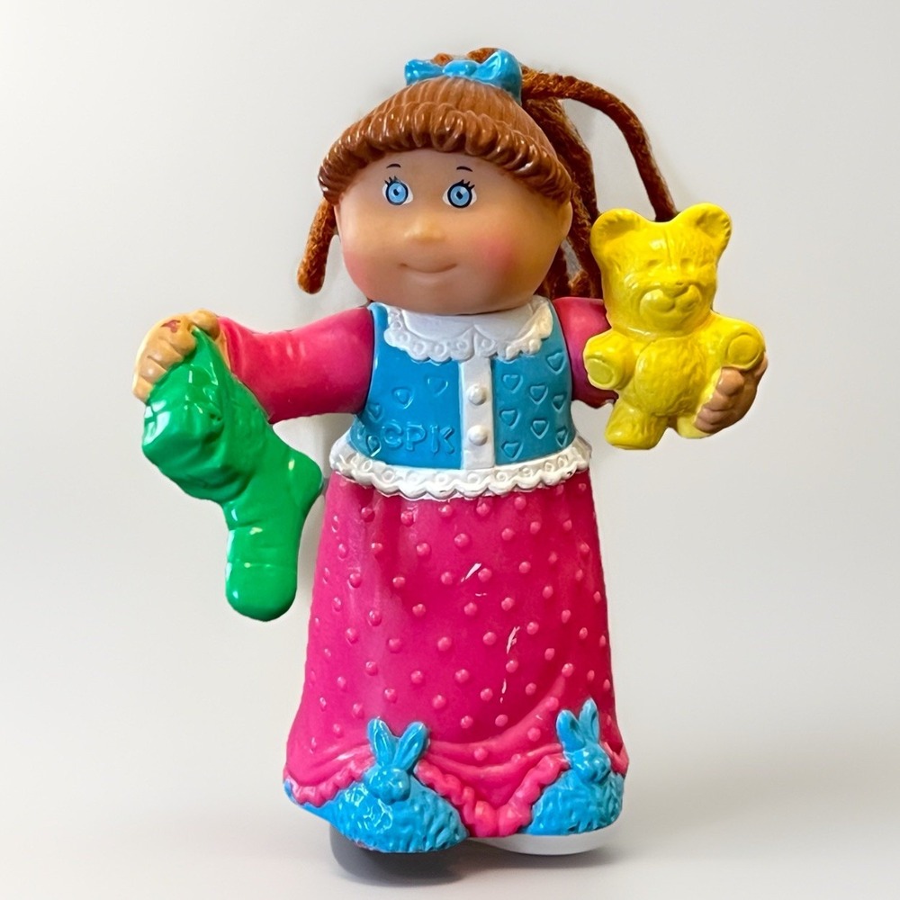 Vintage CPK Cabbage Patch Kids Lindsey Holiday Dreamer 3" Figure Yarn Hair 1992
